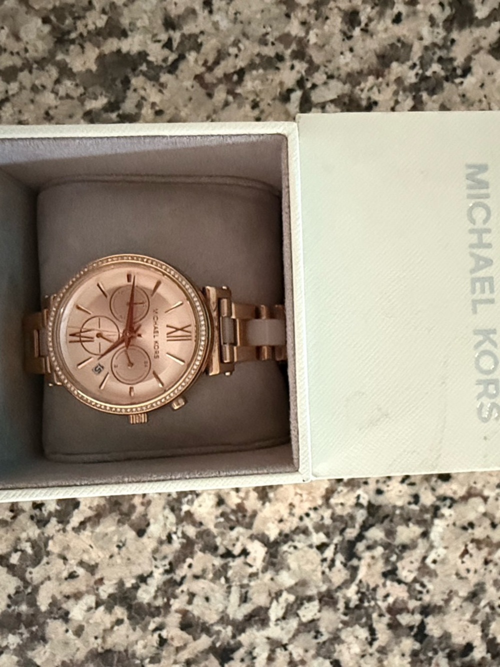 Michael Kors Rose Gold-Tone Women's Chronograph Bracelet Watch